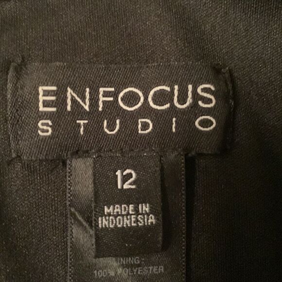 Enfocus Studio Short Sleeve White/Black Dress Size 12 - Picture 10 of 11